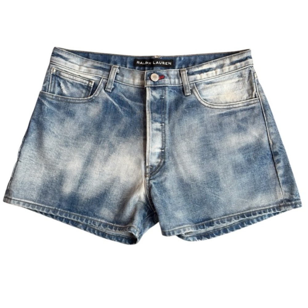 Ralph Lauren Women’s Size 29 Acid Wash Jean Shorts Retro Cotton Denim Festival‎